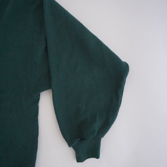 Vintage Green Soffe Sweatshirt Rag Doll Folksy Patchwork Hearts Graphic XL - Picture 3 of 11